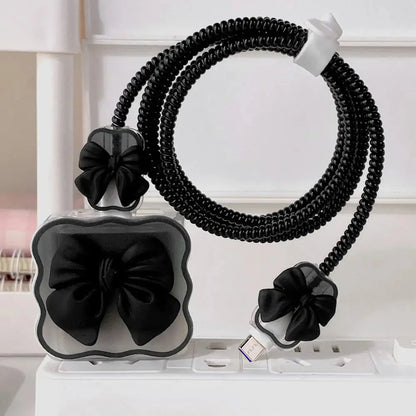 Kawaii Cable Guardian 🐾✨ | Cute Charger Protector & Organizer for iPhone 15/14/11/13 🎀