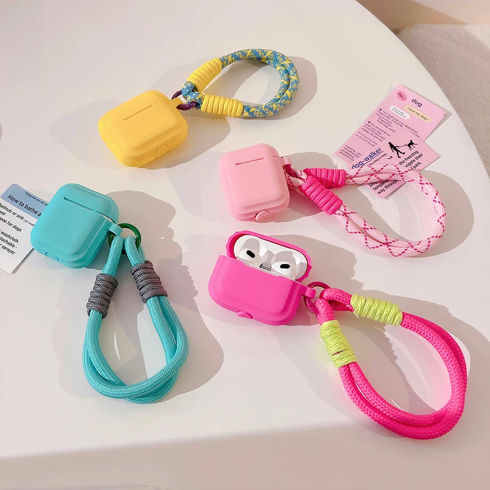 Kawaii Silicone Case for Apple AirPods 🎀✨ Cute & Soft Cover with Strap for Pro 2 & 3rd Gen! 🎧💖