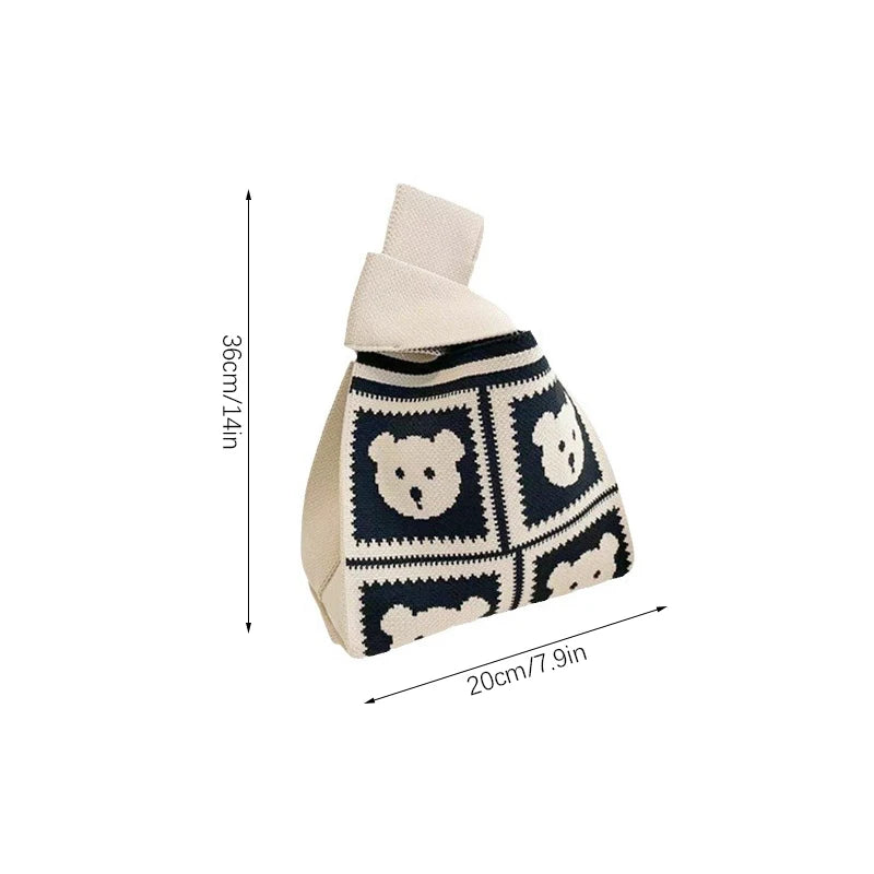 ✨ Cute & Cozy Mini Knot Bag 👜 - Handmade Chic Knitted Tote for Every Occasion! 🌼