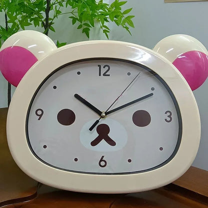 Bear Quartz Wall Clock 🐻✨ | Cute Mute Seconds Cartoon Decor for Your Bedroom 🌙🕒