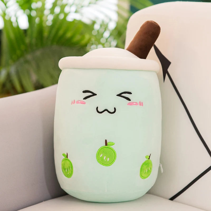 Bubble Tea Buddy ☕️🧸 Plushie - Cute Room Decor & Soft Hug Cushion 🎁✨ - Pixie Quill