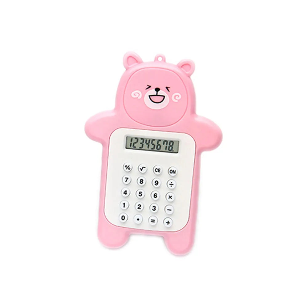 Adorable Pocket-Sized Kawaii Calculator - Cute Cartoon Design with 8-Digit Display 🌟📚
