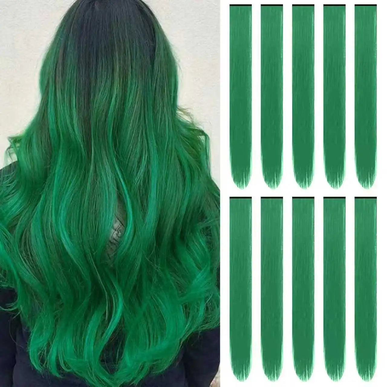 Pastel 22 Inch Colorful Clip In Hair Extensions Long Straight Party Highlights 💖