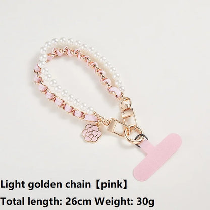 Cute Pearl Doll Phone Lanyard With Bead Chain Anti Loss SJGS19 📱🎀