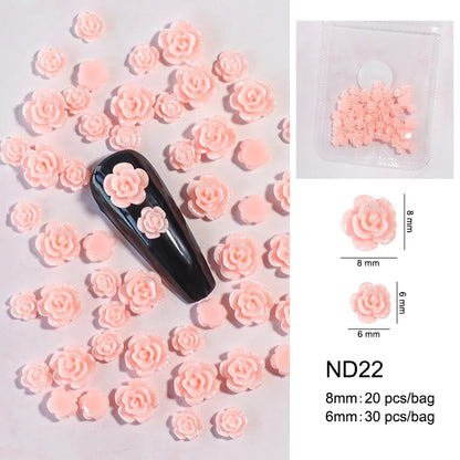 Cute Kawaii 3D Bear Bow Nail Art Charms ✨🎀 - 30pcs Macaron Matte Resin Decorations for DIY Nail Designs! 💅🐻