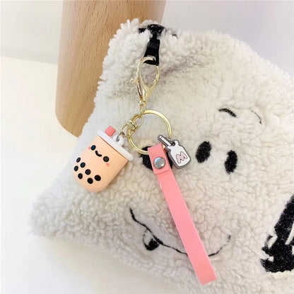 ✨ Adorable Boba Tea Keychain 🍵 | Cute Bubble Tea Charm for Keys 🎉 | Fun Jewelry Gift! 🎀 - Pixie Quill