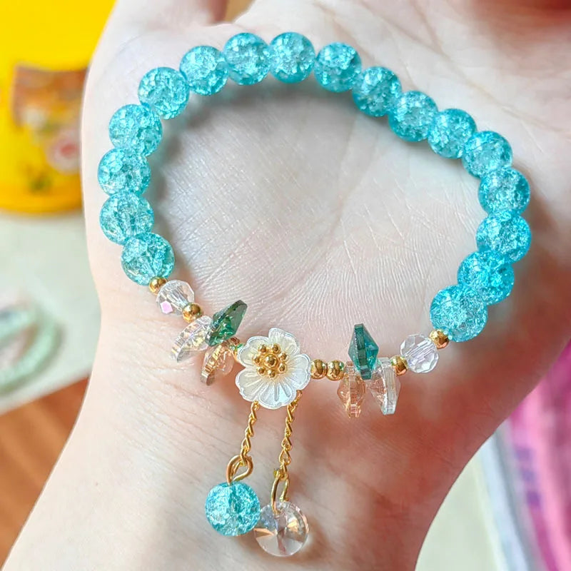 Charming Kawaii Daisy Gemstone Bracelet 🌸✨