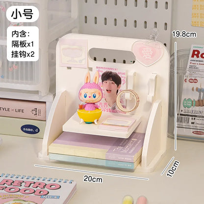 Kawaii Charm: Adorable Desktop Book & Stationery Organizer 🌸✨ - Perfect for Students & Office! 📚✏️