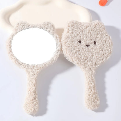 Adorable Plush Bear Handheld Mirror 🐻✨