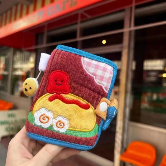 Cute Canvas Wallet With Zipper Denim Corduroy Card Holder Cartoon 👜✨
