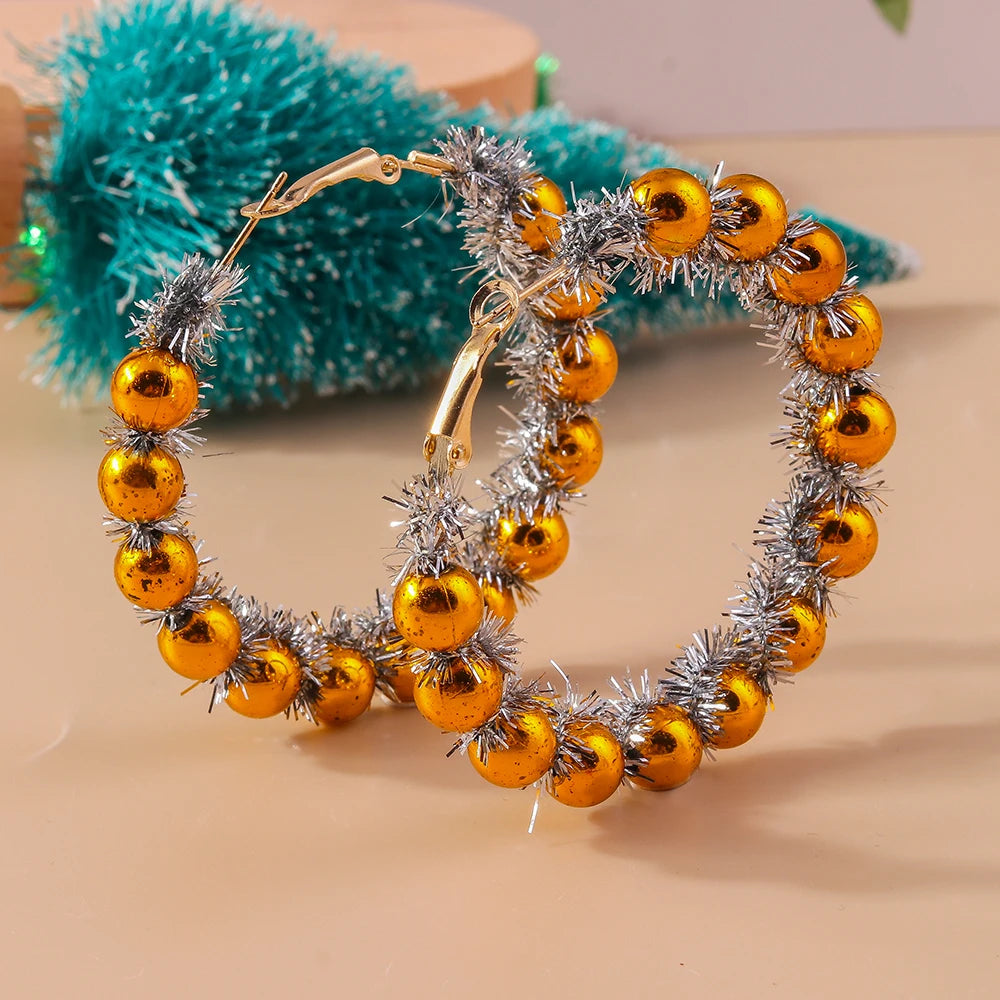 Whimsical Christmas Wreath Garland Earrings For Women Holiday Jewelry Gift 🎄
