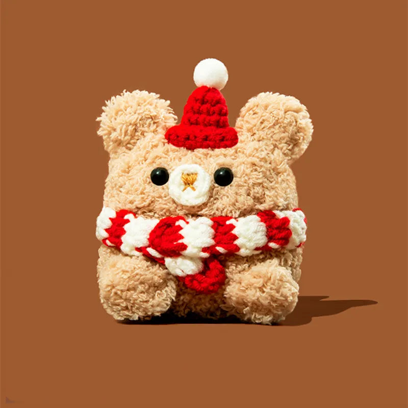 Kawaii Curly Plush Earphone Case for Huawei FreeClip 🎀✨ Cute Cartoon Soft Protector for Girls & Women! 🐻💖