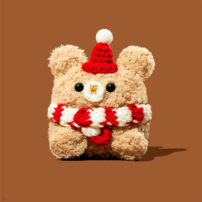 Kawaii Curly Plush Earphone Case for Huawei FreeClip 🎀✨ Cute Cartoon Soft Protector for Girls & Women! 🐻💖