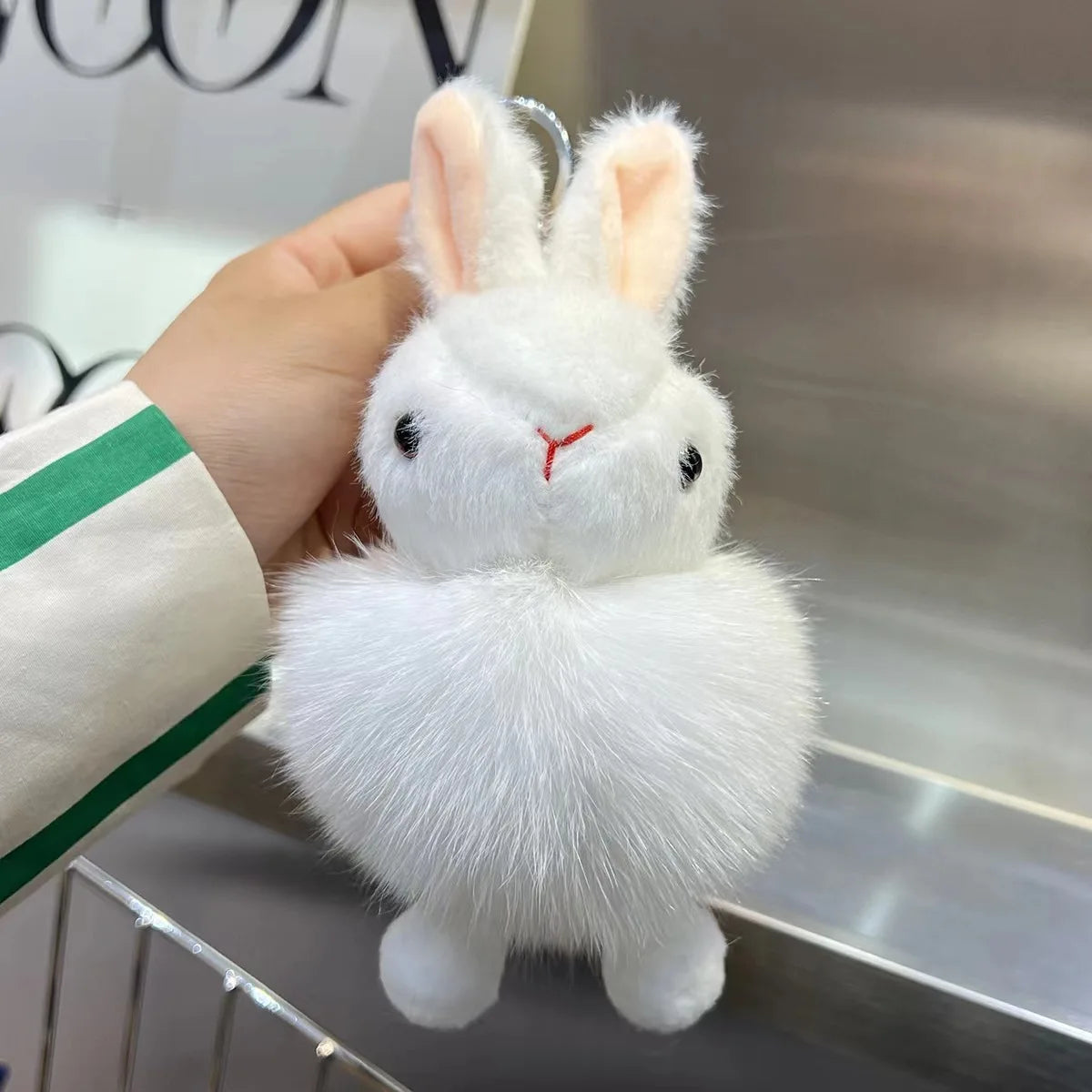 Adorable Fox Plush Key Chain Pendant With Rabbit Fur Ball For Car And Backpack 🦊