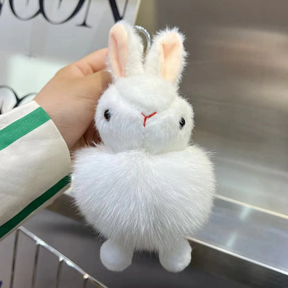 Adorable Fox Plush Key Chain Pendant With Rabbit Fur Ball For Car And Backpack 🦊