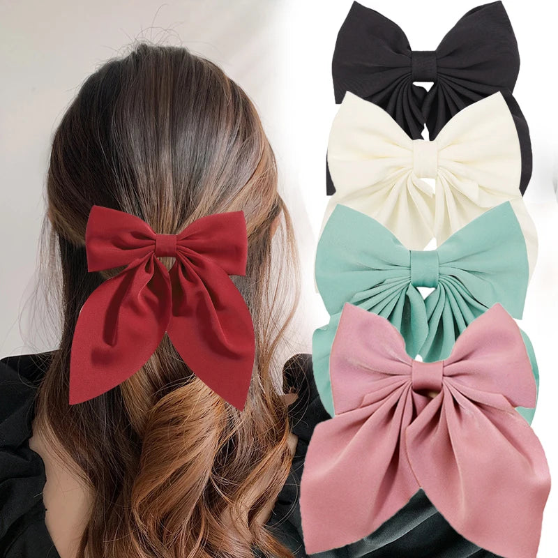 Kawaii Rainbow Bow Hair Clips 🎀✨ | Adorable Satin Barrettes for Girls & Women | Cute Butterfly Hair Accessories 🦋🌈