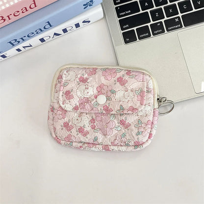 Kawaii Cartoon Makeup Pouch 🐰✨ | Cute Travel Lipstick & Earphone Organizer Bag 🎀💄 - Perfect Gift for Women!