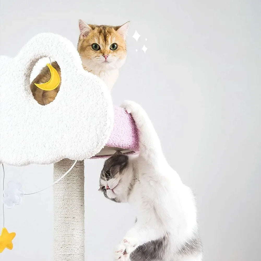 🌟 Dreamy Cat Wonderland Tower 🐾 with Cozy Hammocks & Fun Scratching Posts! 🐱✨