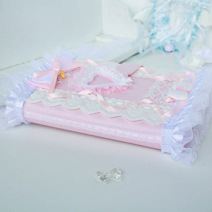 Pink A5 Binder With Lace Decor 💗 Cute ID Card Holder 📚 School Stationery