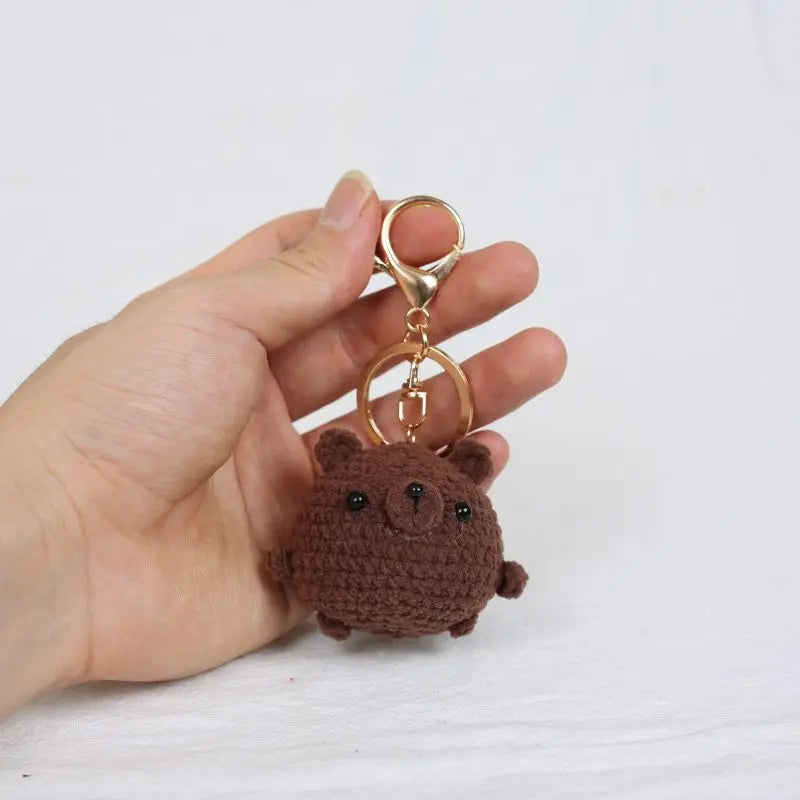Bear Couple Keychains Crochet Duo For Keys And Bags Cute Handcrafted Charms 🧶🐻