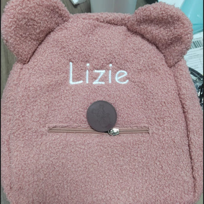 Kawaii Custom Bear Backpack 🐻✨ - Adorable Plush Toddler Bag for Girls | Personalised Name | Cute Casual Shoulder Rucksack 🎒