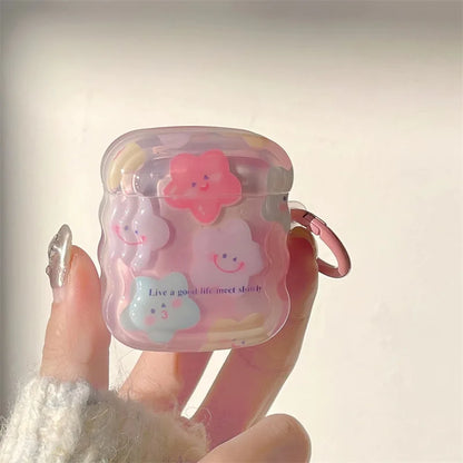 ✨ Cute Cartoon Star & Moon AirPods Pro 2nd Case 🌙💖 Adorable Soft TPU Cover with Keyring for All Models 🎧✨ - Pixie Quill