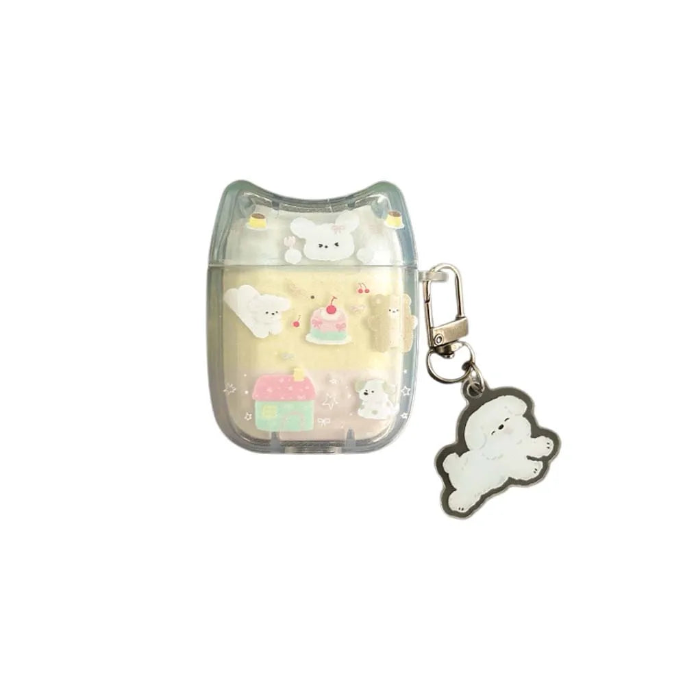 🐾 Cute Cartoon Family Earphone Case for Apple AirPods - Adorable Cat, Dog & Bear Design! 🎧✨ - Pixie Quill