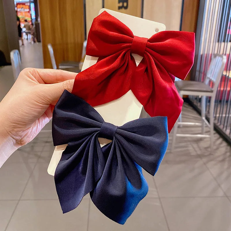Kawaii Rainbow Bow Hair Clips 🎀✨ | Adorable Satin Barrettes for Girls & Women | Cute Butterfly Hair Accessories 🦋🌈