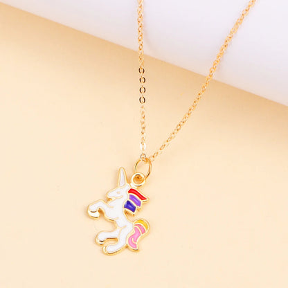 Kawaii Rainbow Unicorn Pendant Necklace 🌈✨ - Adorable Choker for Girls & Women 🎀 - Perfect Birthday Gift! 🎁