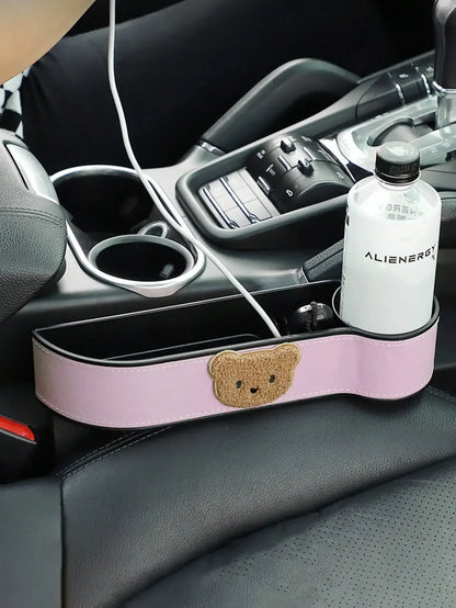 Kawaii Car Seat Gap Organizer 🌟✨ - Cartoon Storage Box for Adorable Car Interiors 🚗💕