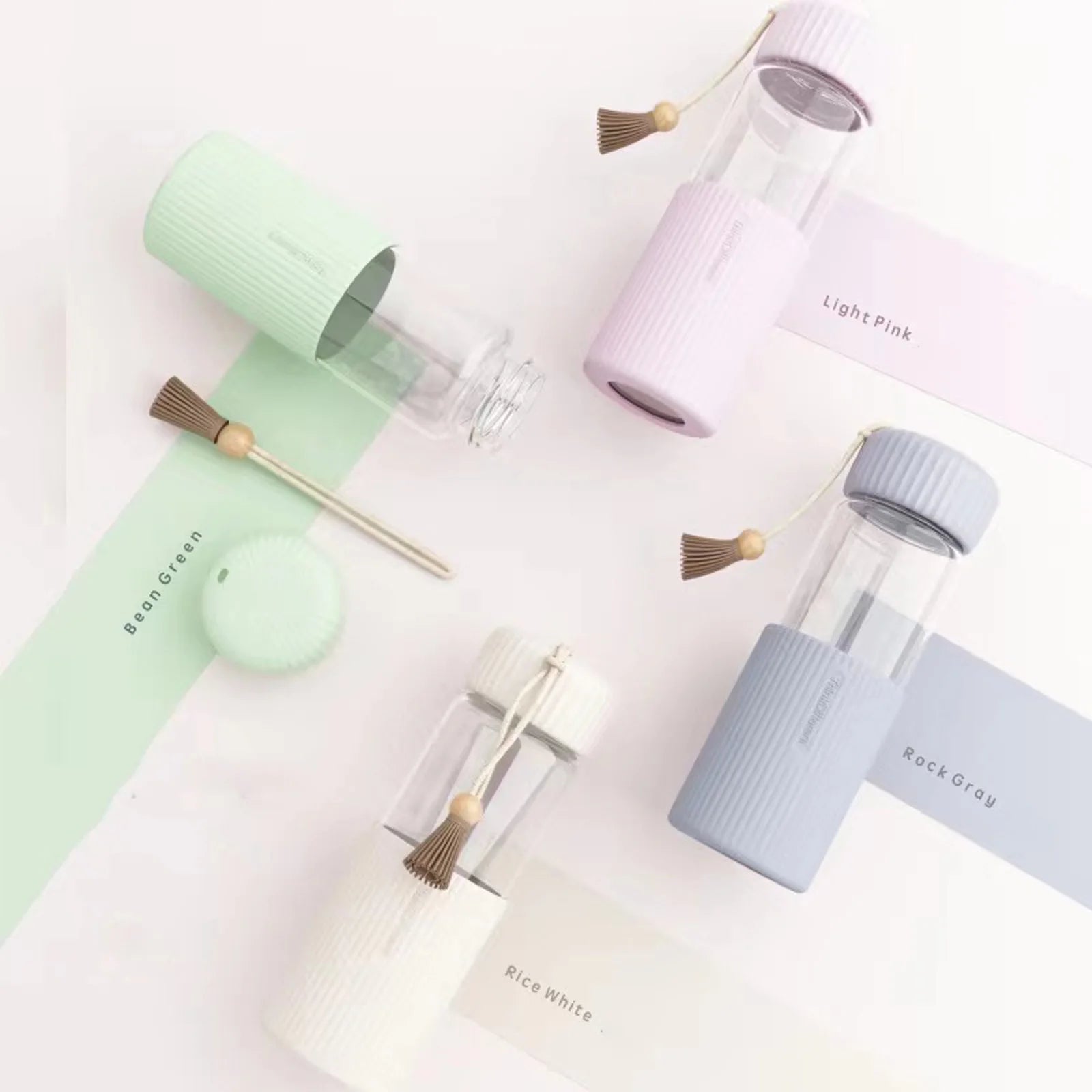 💖Adorable 350ml Glass Water Bottle for Girls 🌼 Perfect for School & Travel 🚀 - Pixie Quill