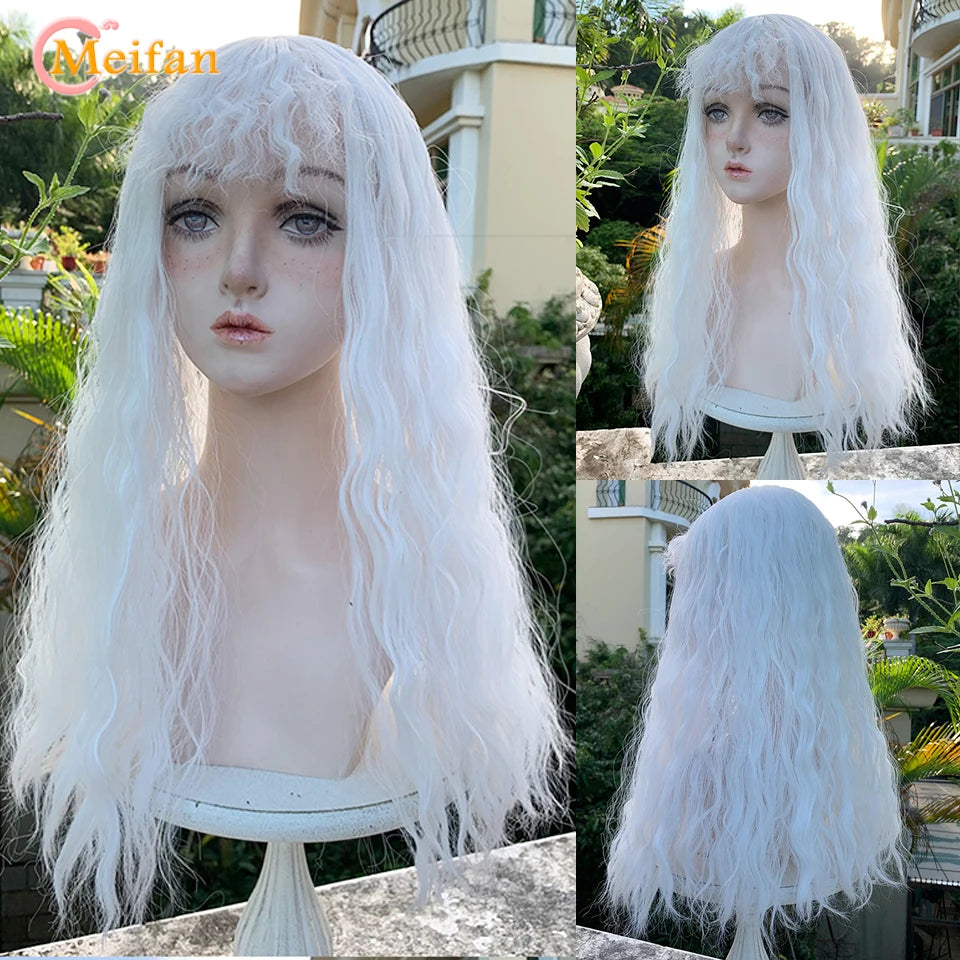 Kawaii Ombre Pink & Blonde Long Straight Wig 🎀✨ - Cute Lolita Cosplay Hair for Parties & Halloween! 🌸🖤
