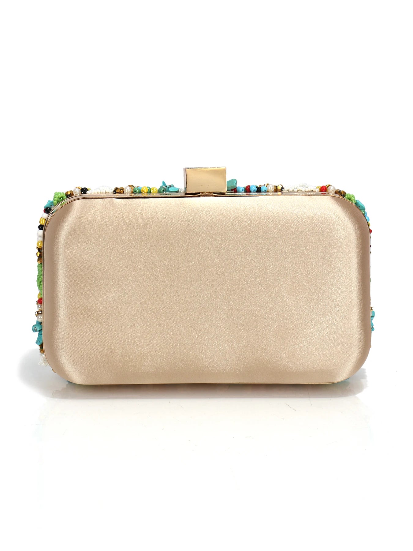 Emerald Green Beaded Embroidery Evening Clutch With Flap And Chain 🎀✨