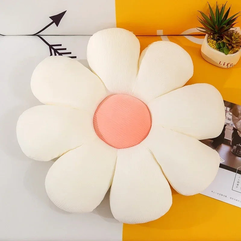 Daisy Dreamland Plush Pillow 🌼✨ Soft Flower Cushion for Kids & Home Decor 💖 - Pixie Quill