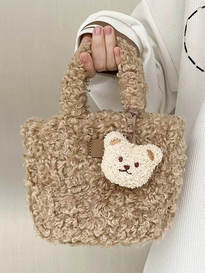 Kawaii Lamb Plush Crossbody Bag 🐑💖 | Adorable Casual Tote for Women | Cute Designer Handbag 👜✨