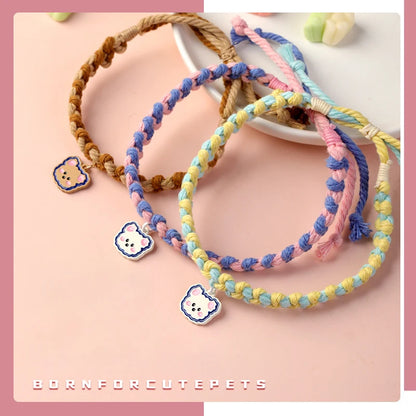 🐻💕 Cute Bear Buddy Cat Collars - Fun & Adjustable Style for Your Purrfect Companion! 🐾💖