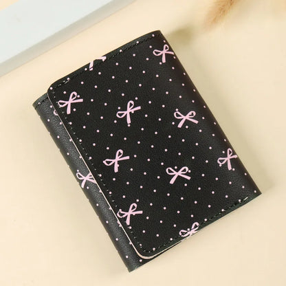 Adorable Bow & Floral Wallet 🌸💕 - Sweet Pink Purse for Girls, Perfect for Travel & Everyday Use! 🌼✨