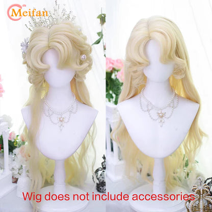 Kawaii Ombre Pink & Blonde Long Straight Wig 🎀✨ - Cute Lolita Cosplay Hair for Parties & Halloween! 🌸🖤