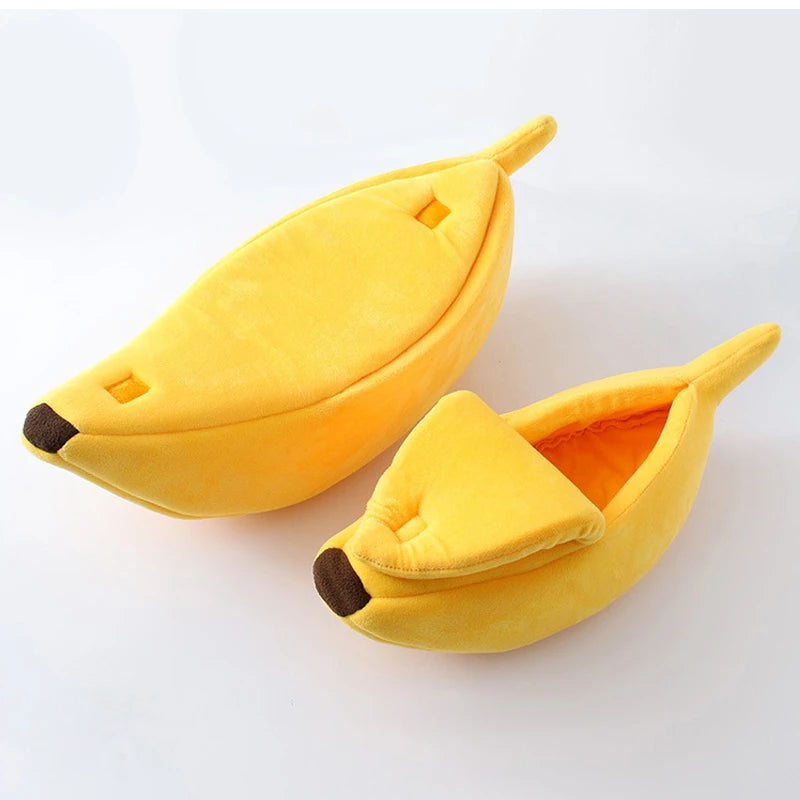 🍌 Cozy Banana Pet Bed 🐾 Cute & Comfy Nest for Cats & Dogs 🌟