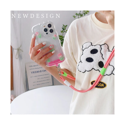 Kawaii Colorful Double-Sided Mobile Phone Lanyard 🌈✨ - Trendy & Safe Shoulder Strap for Everyday Adventures! 🎀📱