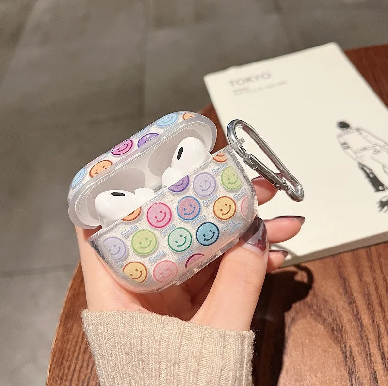 ✨Cute Glittery Heart Silicone Case for AirPods Pro 2 & 1/2/3 💖🎀 – Adorable Cartoon Style Charging Cover! 🎉 - Pixie Quill