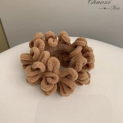 Kawaii Soft Plush Pompom Hair Ties for Girls & Women 🎀✨ - Cute Elastic Hair Bands for Winter Fashion! 🌟💖