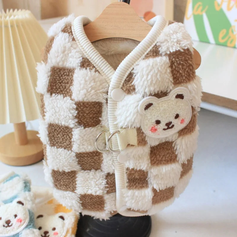 Plaid Snuggle Paws 🍂🐾 Cozy Winter Vest for Tiny Tails 🐶✨