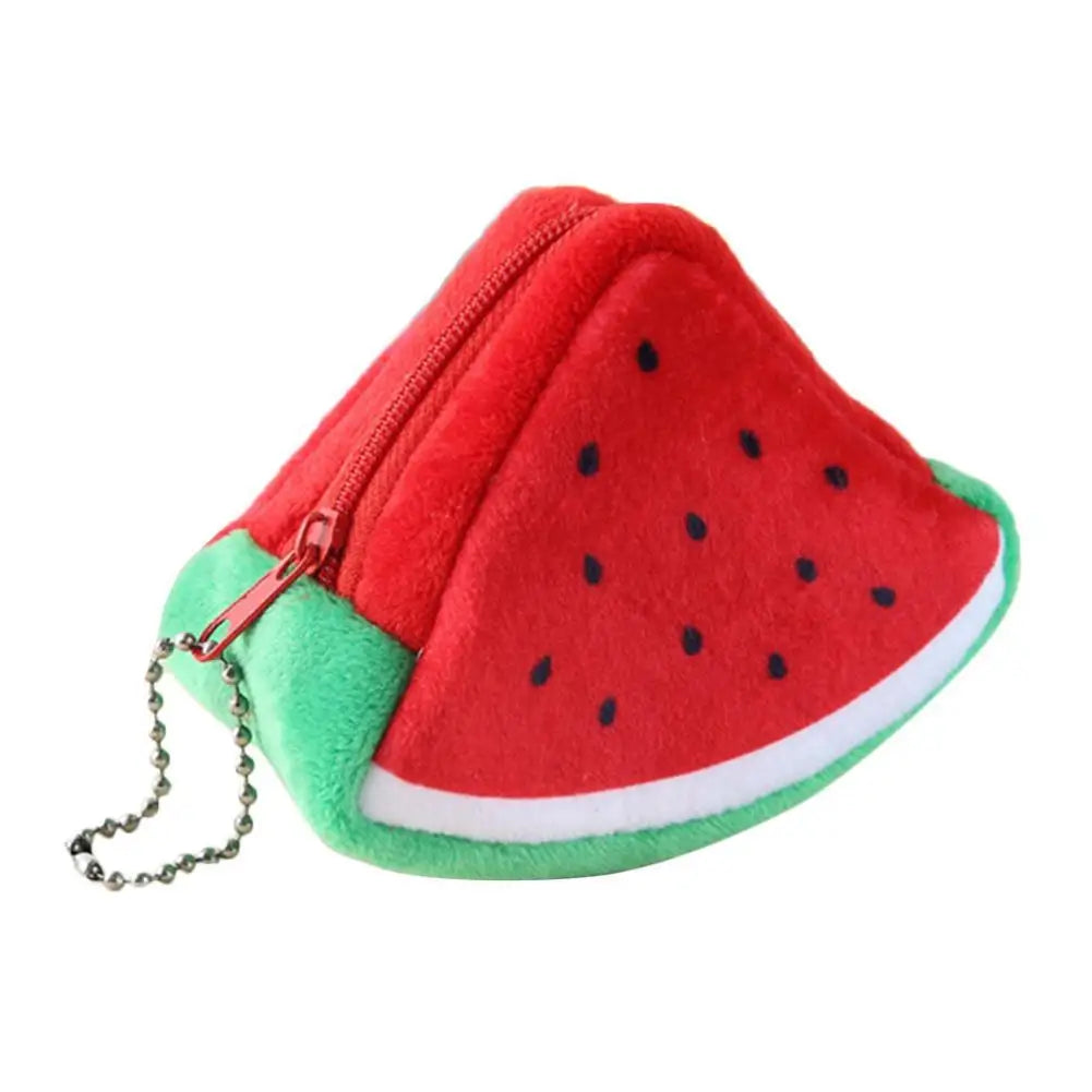 🍉🍊Adorable Fruit Plush Coin Pouch - Mini Wallet for Sweeties! 💖✨