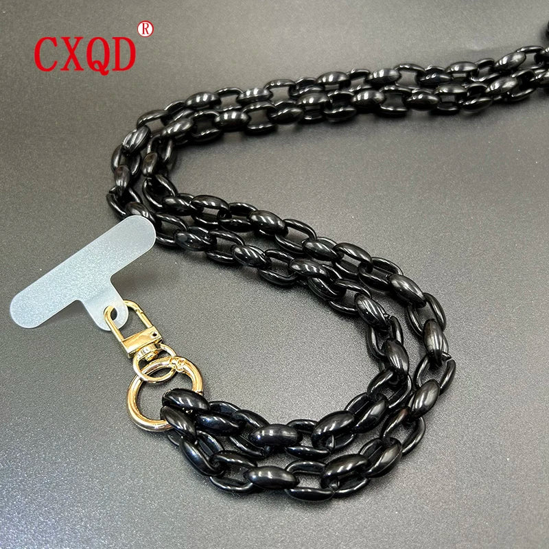 Cute 120cm Anti Lost Phone Lanyard Rope Colorful Acrylic Chain Gift Outdoor 🎀📱