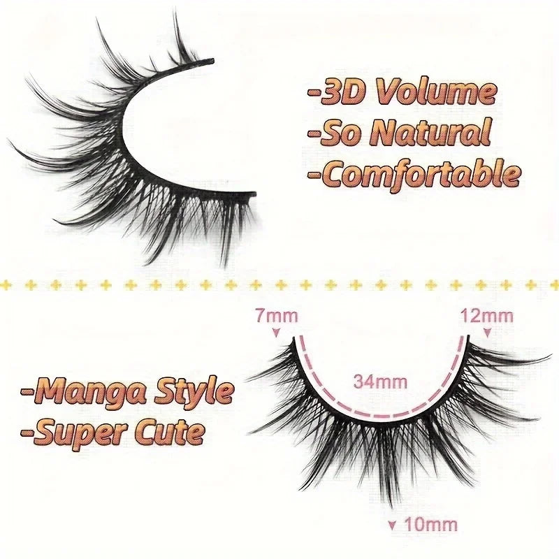 Lashes Set Anime And Cosplay Eyelashes Pack 😺✨