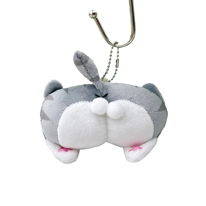 Pastel Cute Cat Dog Plush Keychain Soft Fidget Toy For Backpack Pendant Gift 🐾