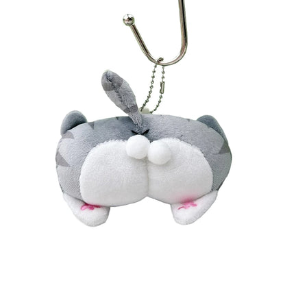 Pastel Cute Cat Dog Plush Keychain Soft Fidget Toy For Backpack Pendant Gift 🐾