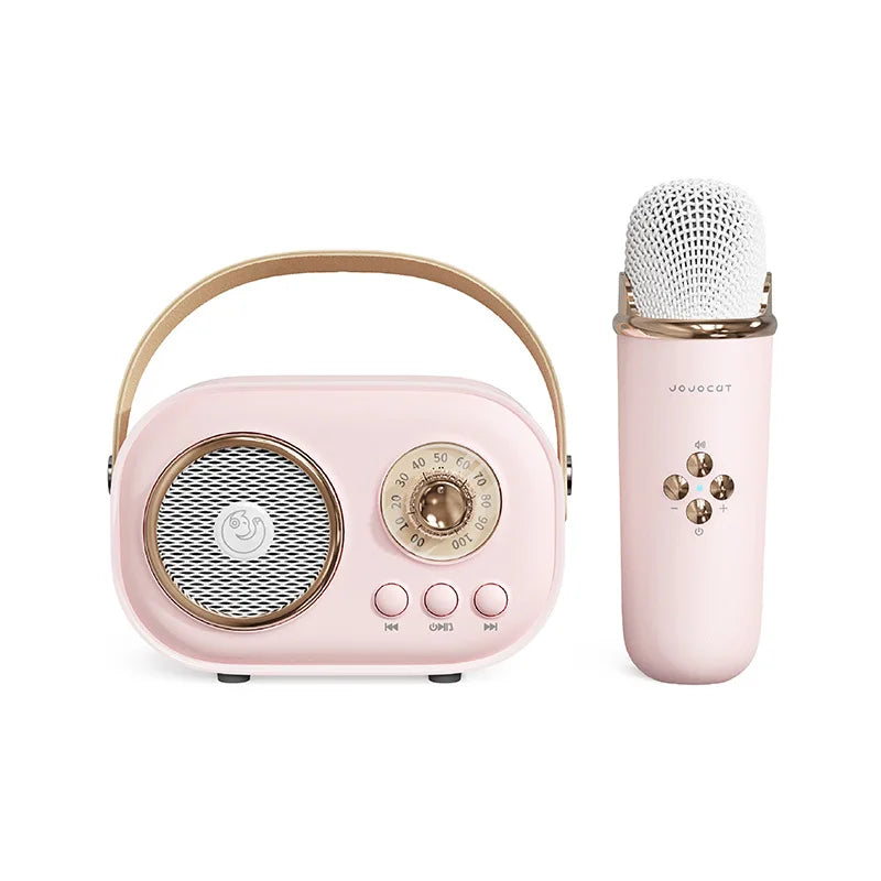 Kawaii Bluetooth Speaker 🎶 with Wireless Microphone 🎤 | Fun Karaoke 🎤 TF Card & FM Play | Perfect for Kids' Birthday Parties 🎉 | HIFI Bass & Handsfree Calling 💖