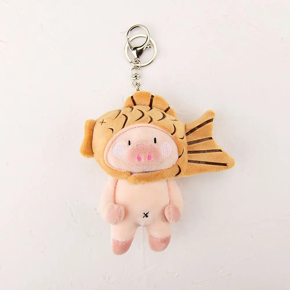 Kawaii Shiba-Inu Taiyaki Plush Keychain 🎀🐶 | Adorable Akita Inu & Husky Backpack Charm | Cute Stuffed Toy Gift for Kids! 🎁✨